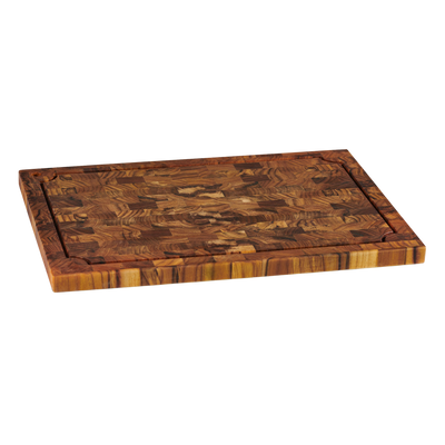 Rectangular Teak Cutting Board with Juice Groove
