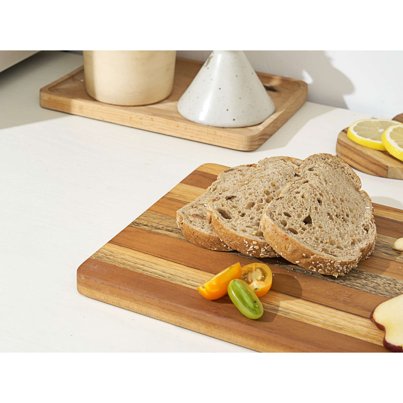 Rectangular Teak Cheese Board with Handles