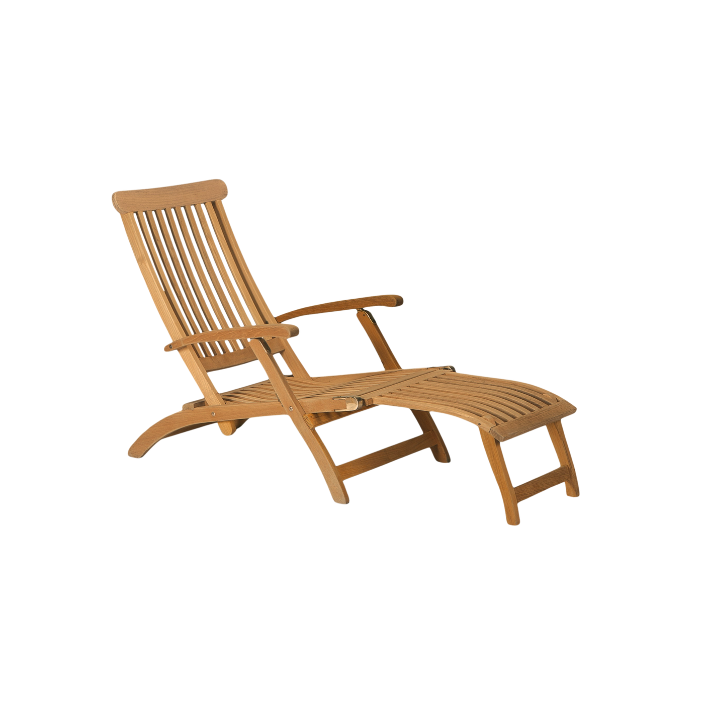 Anders Teak Outdoor Folding Lounge Deck Chair