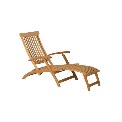 Anders Teak Outdoor Folding Lounge Deck Chair
