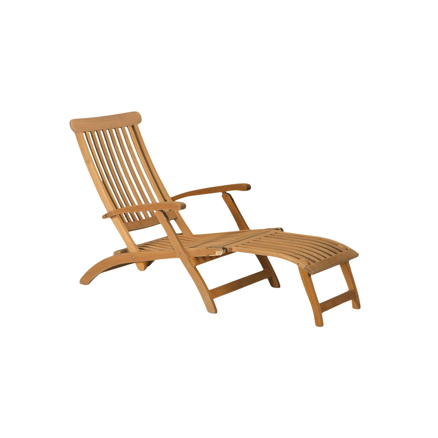 Anders Teak Outdoor Folding Lounge Deck Chair