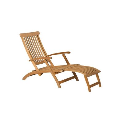 Anders Teak Outdoor Folding Lounge Deck Chair