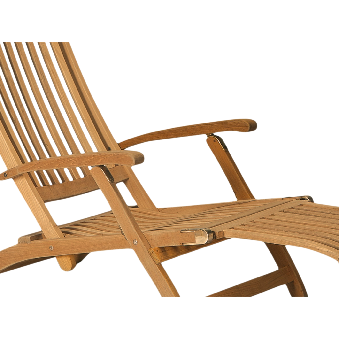 Anders Teak Outdoor Folding Lounge Deck Chair