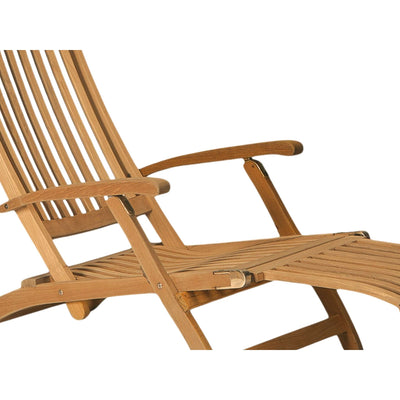 Anders Teak Outdoor Folding Lounge Deck Chair