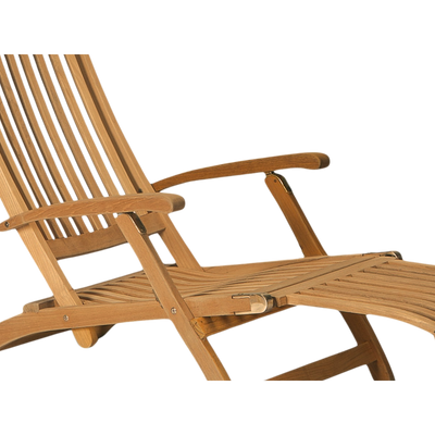 Anders Teak Outdoor Folding Lounge Deck Chair