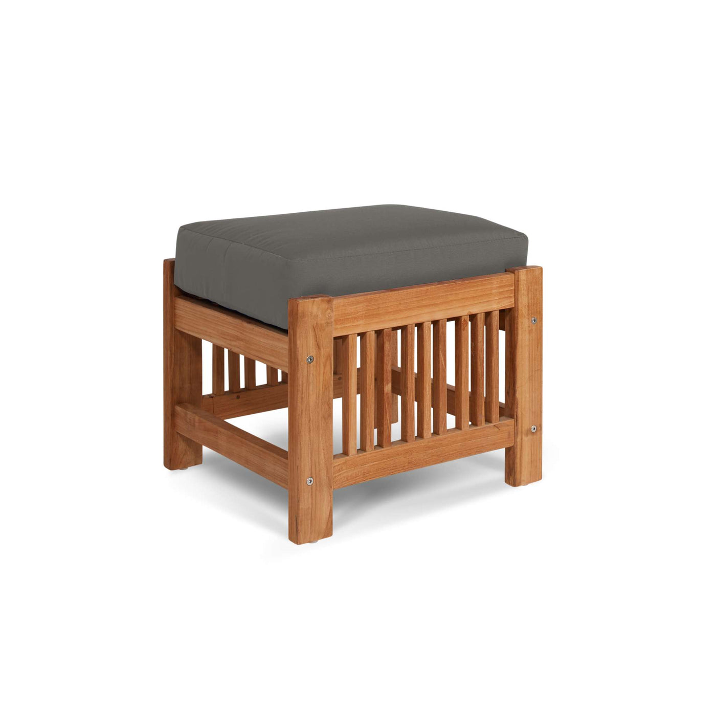 Summer Teak Outdoor Ottoman with Sunbrella® Canvas Cushion