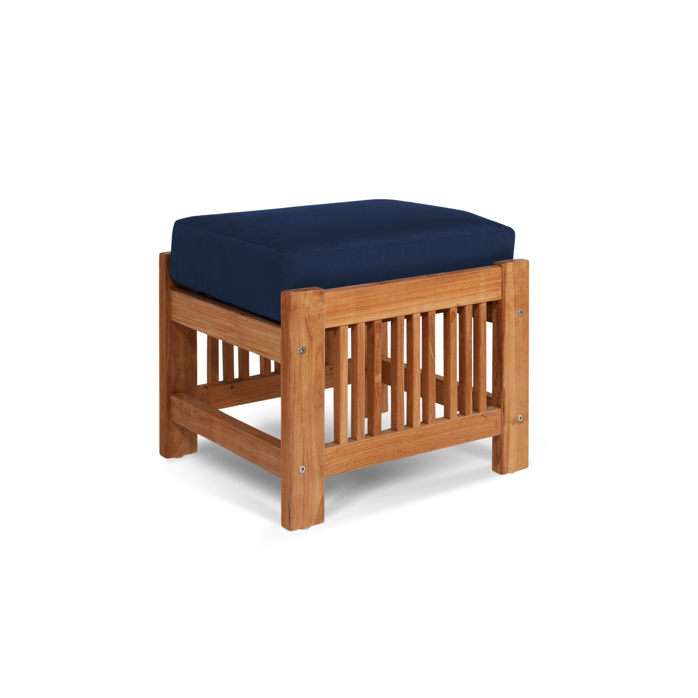 Summer Teak Outdoor Ottoman with Sunbrella® Canvas Cushion