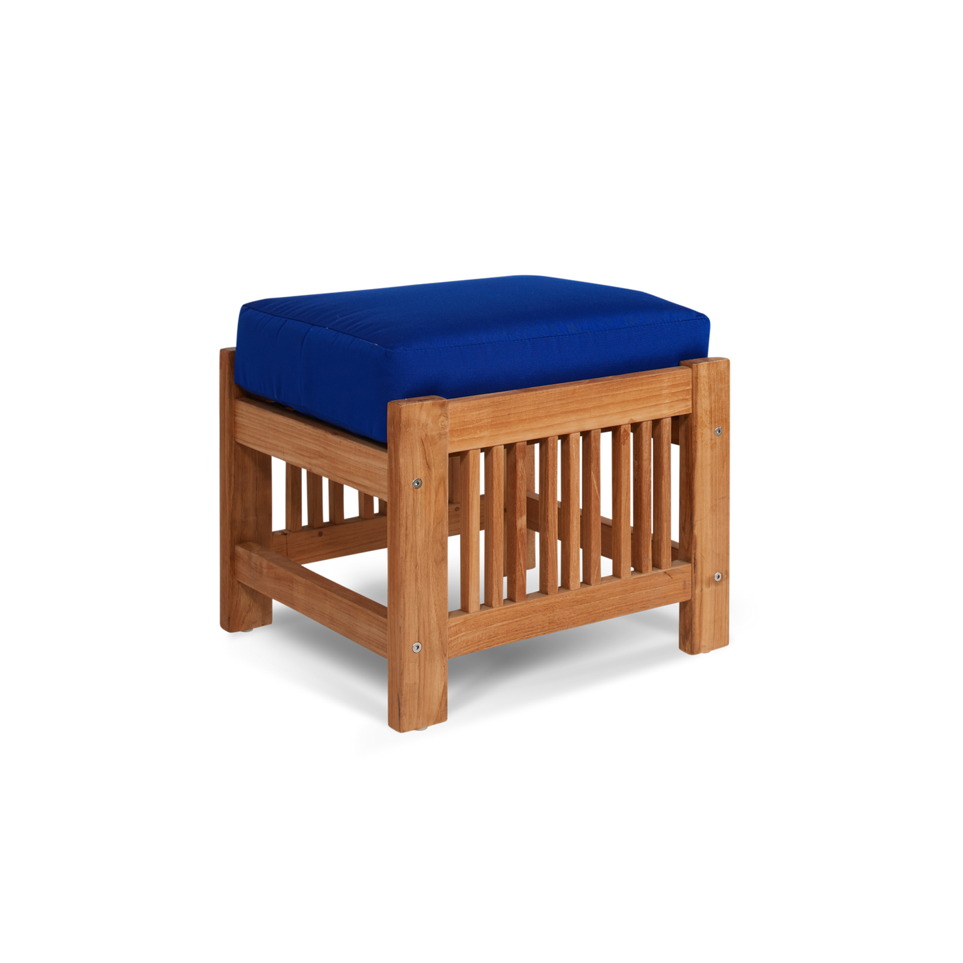 Summer Teak Outdoor Ottoman with Sunbrella® Canvas Cushion