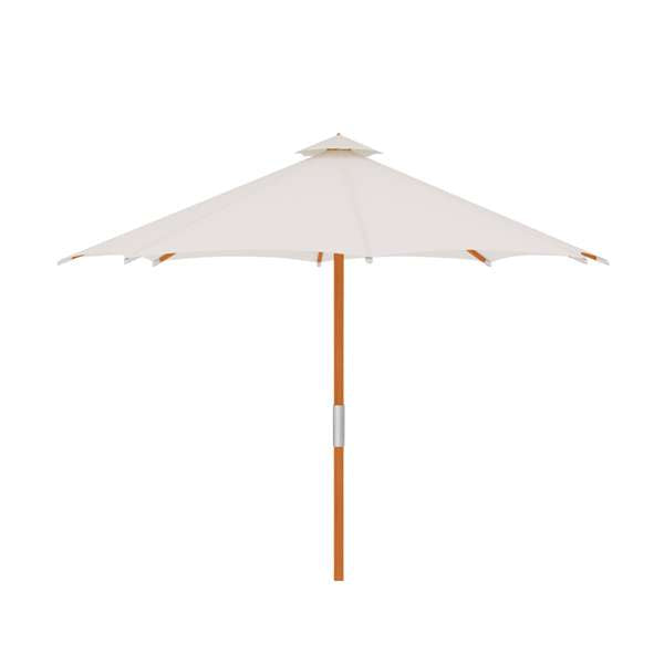 Market 118-inch Diameter Teak Outdoor Umbrella in White