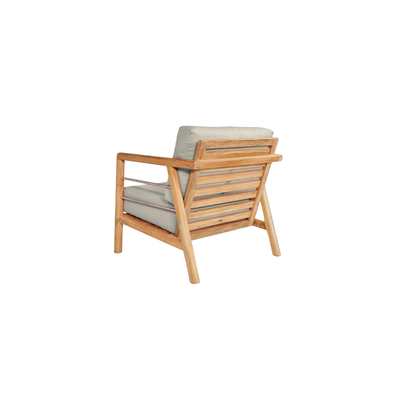 Aalto 4-Piece Teak Outdoor Patio Deep Seating Set with Sunbrella® Canvas Cushion