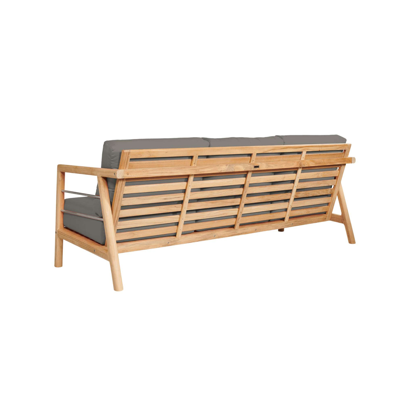 Aalto 4-Piece Teak Outdoor Patio Deep Seating Set with Sunbrella® Canvas Cushion