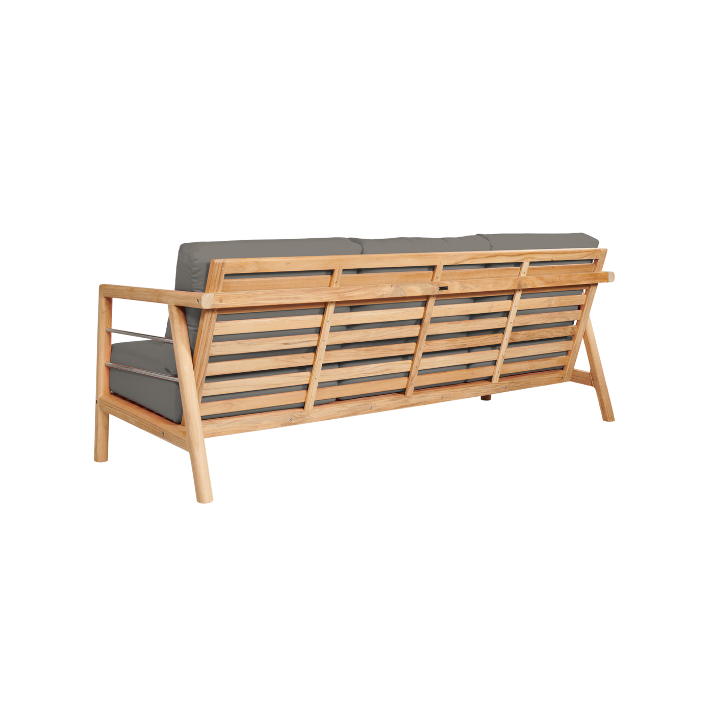 Aalto 4-Piece Teak Outdoor Patio Deep Seating Set with Sunbrella® Canvas Cushion