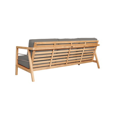 Aalto 4-Piece Teak Outdoor Patio Deep Seating Set with Sunbrella® Canvas Cushion