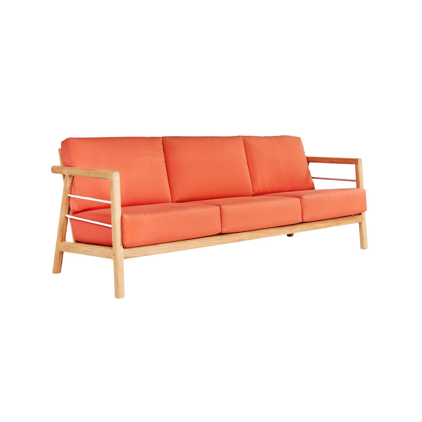 Aalto 4-Piece Teak Outdoor Patio Deep Seating Set with Sunbrella® Canvas Cushion