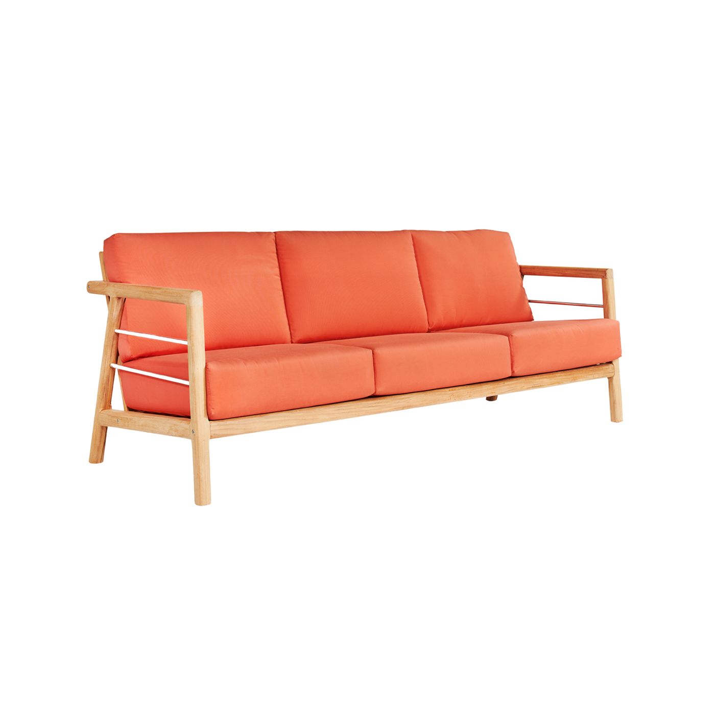 Aalto 4-Piece Teak Outdoor Patio Deep Seating Set with Sunbrella® Canvas Cushion