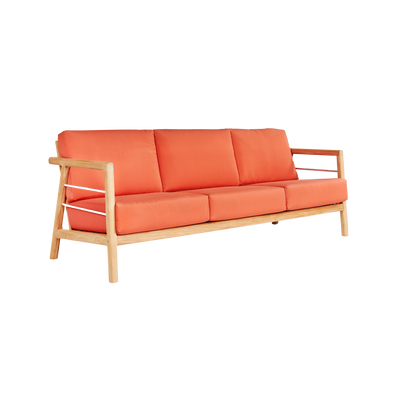 Aalto 4-Piece Teak Outdoor Patio Deep Seating Set with Sunbrella® Canvas Cushion