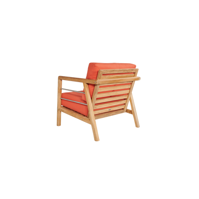 Aalto 4-Piece Teak Outdoor Patio Deep Seating Set with Sunbrella® Canvas Cushion