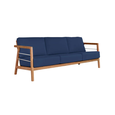 Aalto 4-Piece Teak Outdoor Patio Deep Seating Set with Sunbrella® Canvas Cushion