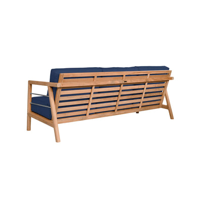 Aalto 4-Piece Teak Outdoor Patio Deep Seating Set with Sunbrella® Canvas Cushion