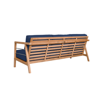 Aalto 4-Piece Teak Outdoor Patio Deep Seating Set with Sunbrella® Canvas Cushion