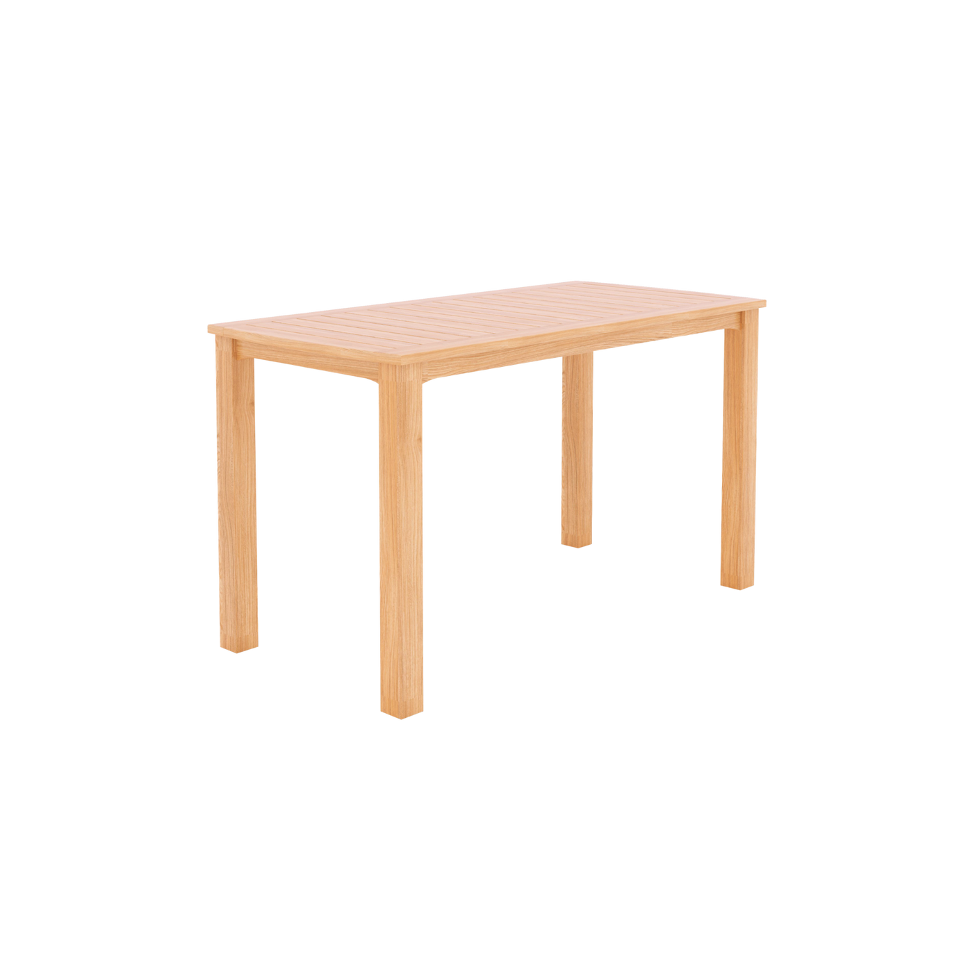 Director 5-Piece Rectangular Teak Outdoor Counter Height Dining Set in Black with Folding Armchairs