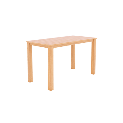 Director 5-Piece Rectangular Teak Outdoor Counter Height Dining Set in Black with Folding Armchairs