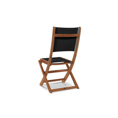 Dalton 9-Piece Teak Outdoor Family Dining Set in Black with Extensions and Folding Chairs