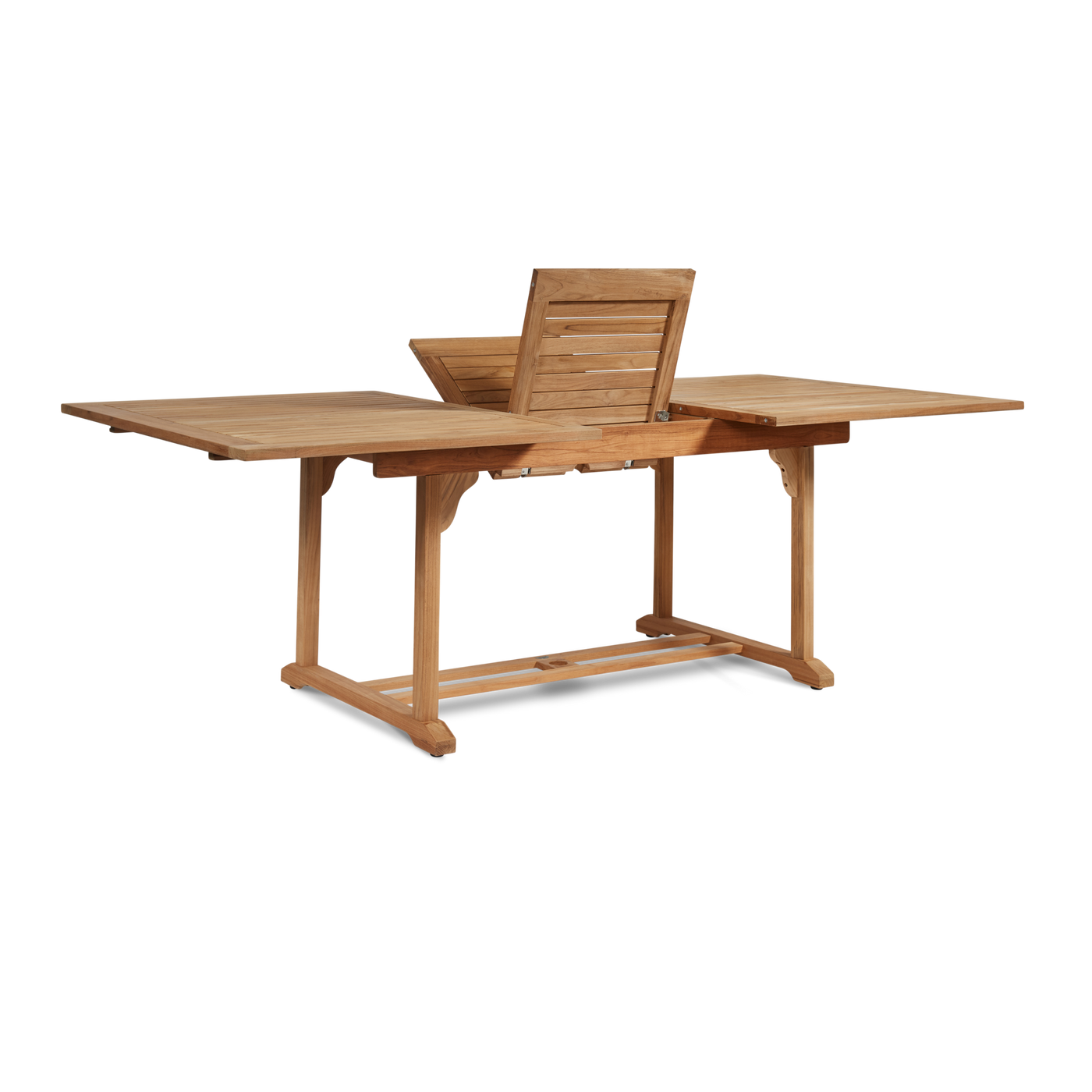 Dalton 9-Piece Teak Outdoor Family Dining Set in Black with Extensions and Folding Chairs