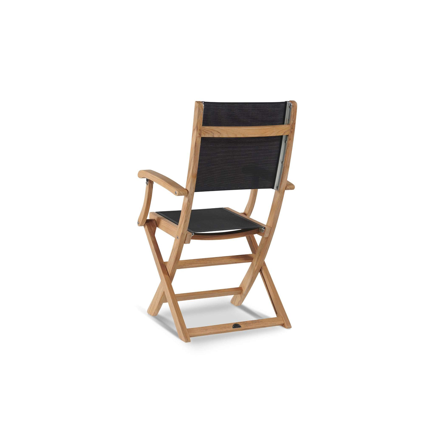 Dalton 9-Piece Teak Outdoor Family Dining Set in Black with Extensions and Folding Chairs
