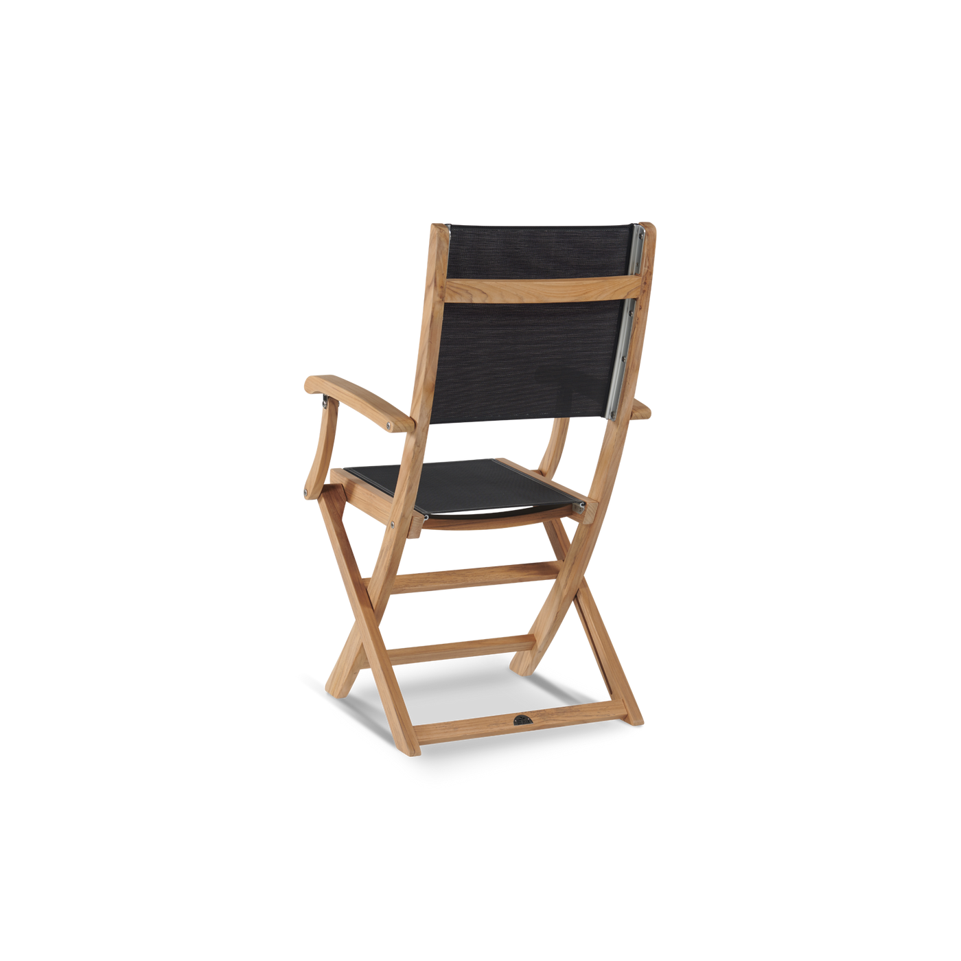 Dalton 9-Piece Teak Outdoor Family Dining Set in Black with Extensions and Folding Chairs