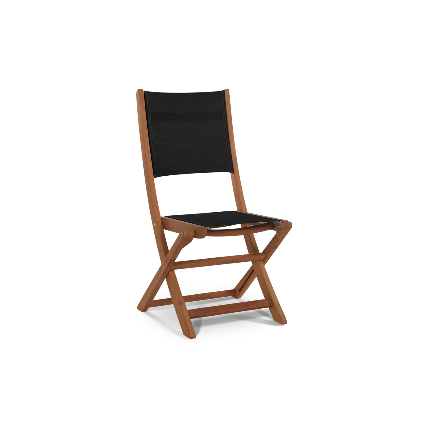 Dalton 9-Piece Teak Outdoor Family Dining Set in Black with Extensions and Folding Chairs