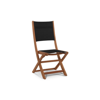 Dalton 9-Piece Teak Outdoor Family Dining Set in Black with Extensions and Folding Chairs