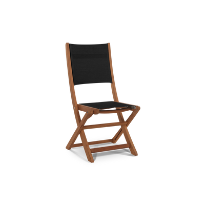 Dalton 9-Piece Teak Outdoor Family Dining Set in Black with Extensions and Folding Chairs