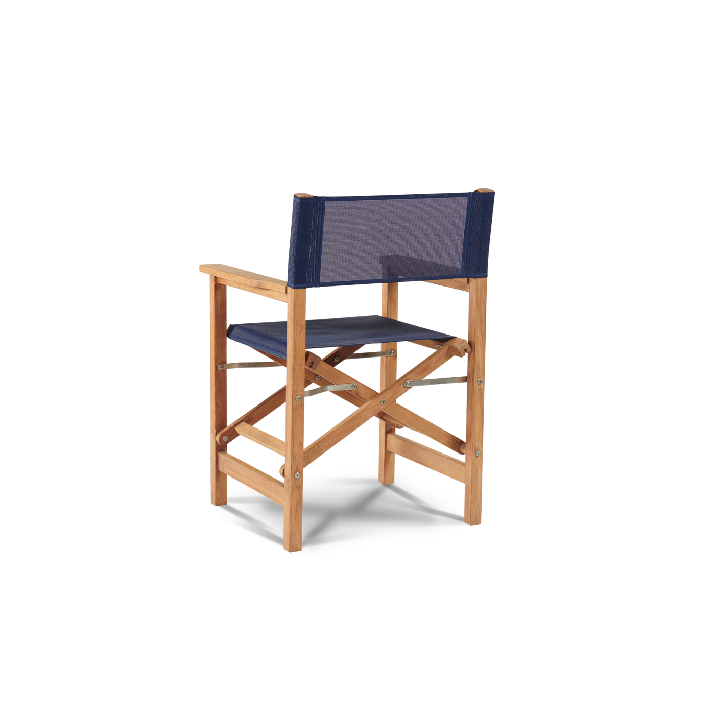 Director 7-Piece Teak Outdoor Family Dining Set in Black with Folding Armchairs
