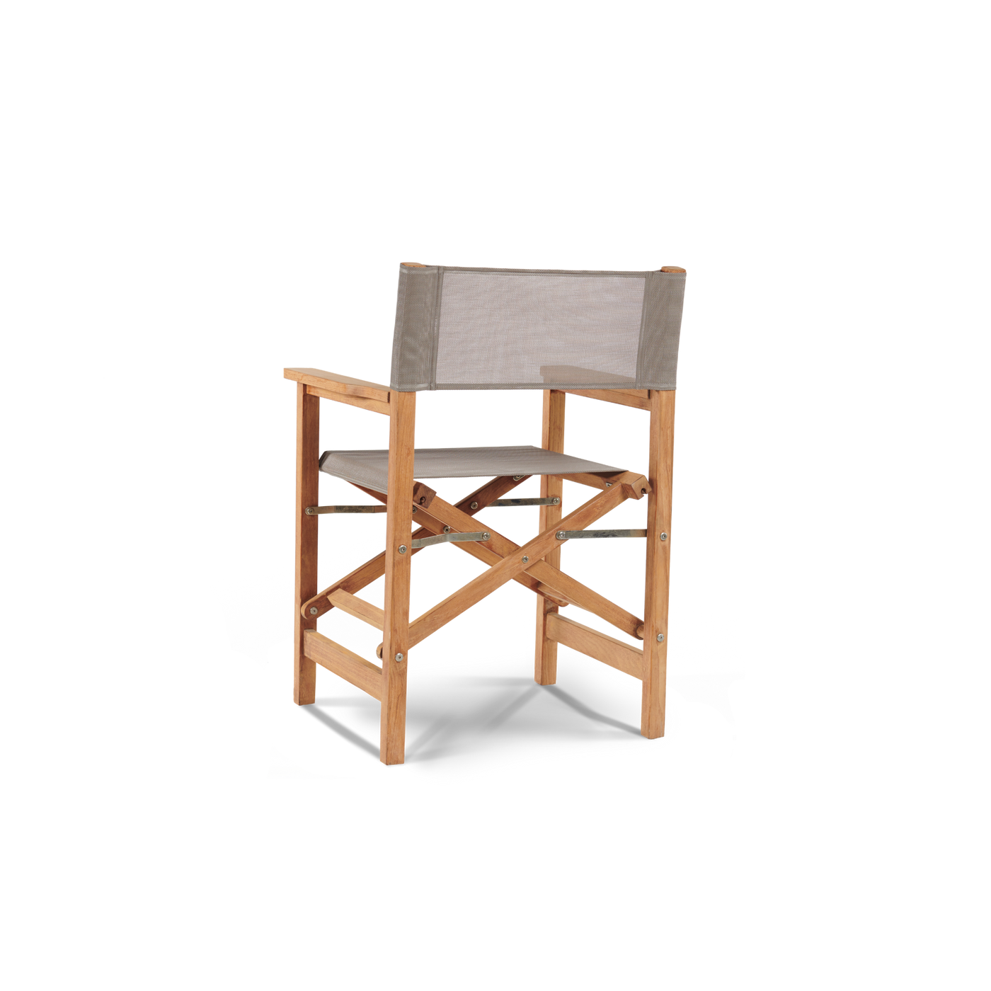 Director 7-Piece Teak Outdoor Family Dining Set in Black with Folding Armchairs
