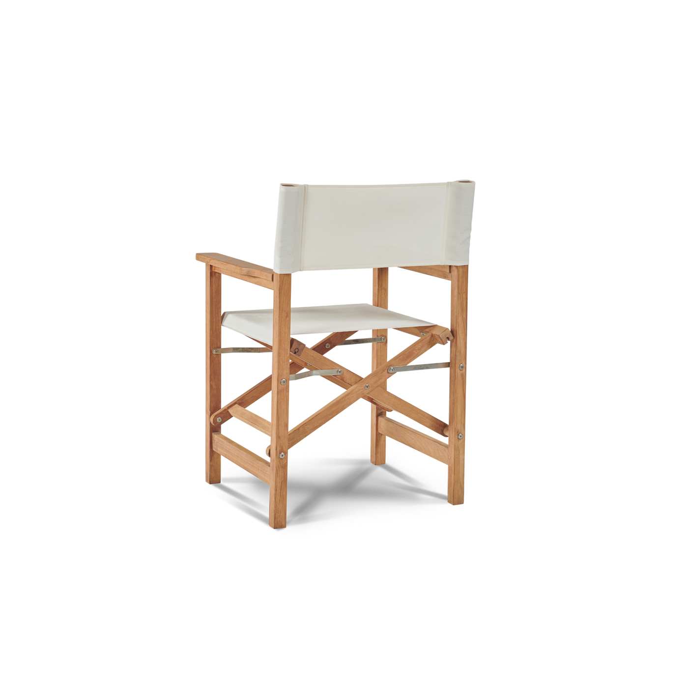 Director 7-Piece Teak Outdoor Family Dining Set in Black with Folding Armchairs