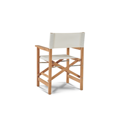 Director 7-Piece Teak Outdoor Family Dining Set in Black with Folding Armchairs