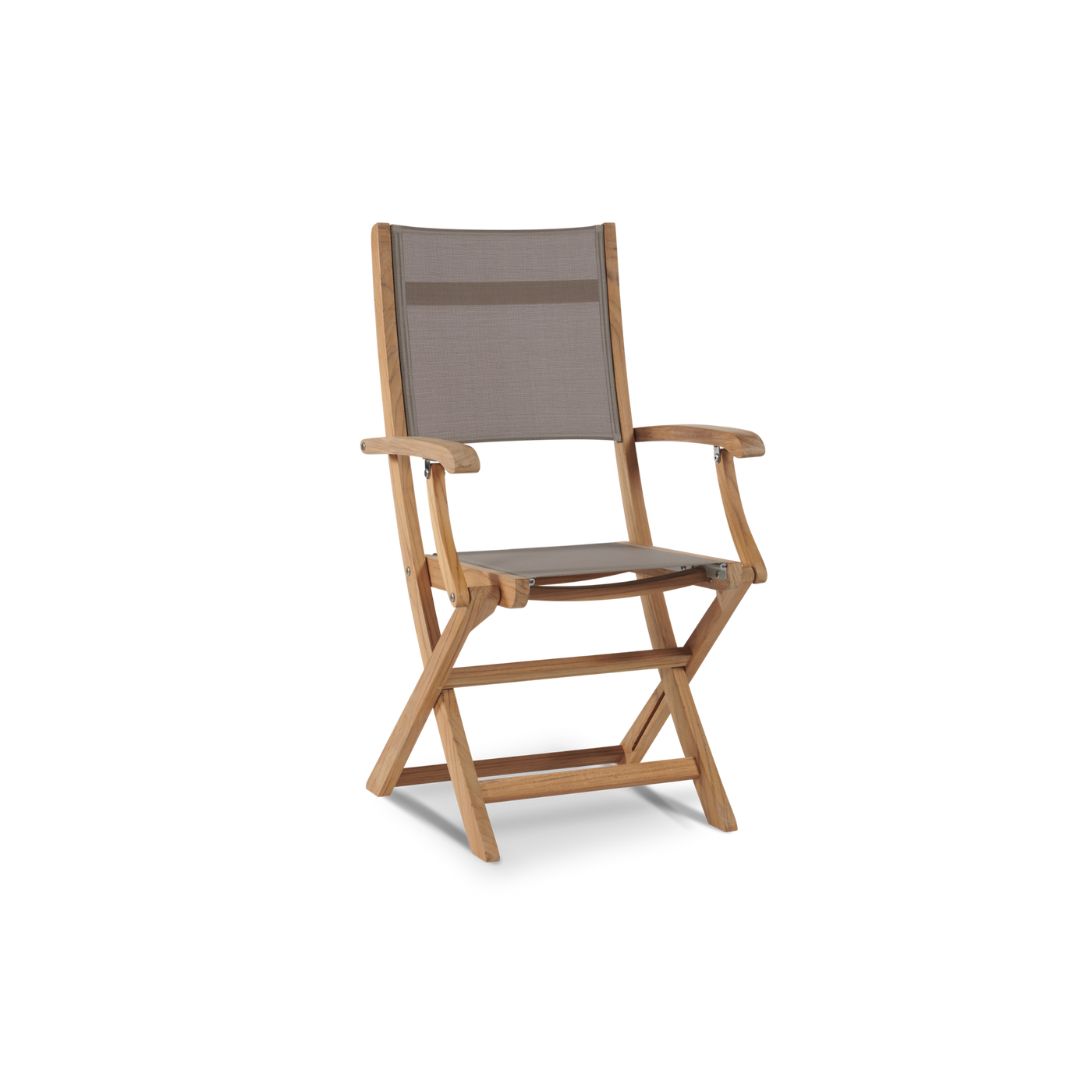 Del Ray 7-Piece Rectangular Teak Outdoor Dining Set in Black with Folding Armchairs