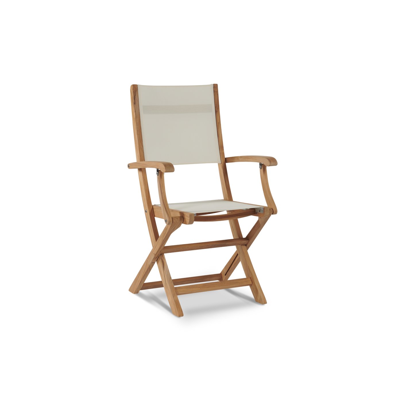 Del Ray 7-Piece Rectangular Teak Outdoor Dining Set in Black with Folding Armchairs