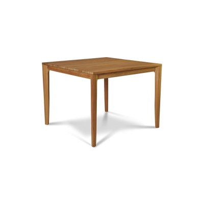 Del Ray 5-Piece Square Teak Outdoor Dining Set in Black with Folding Armchairs
