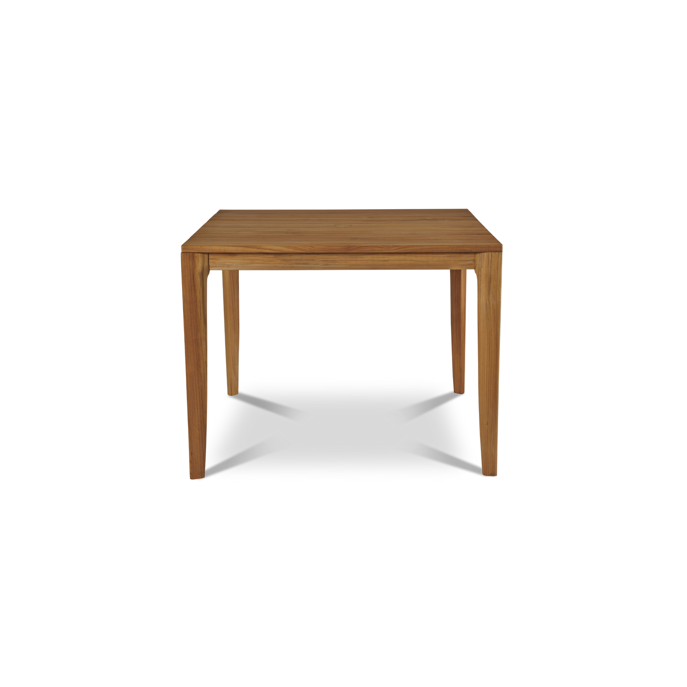 Del Ray 5-Piece Square Teak Outdoor Dining Set in Black with Folding Armchairs
