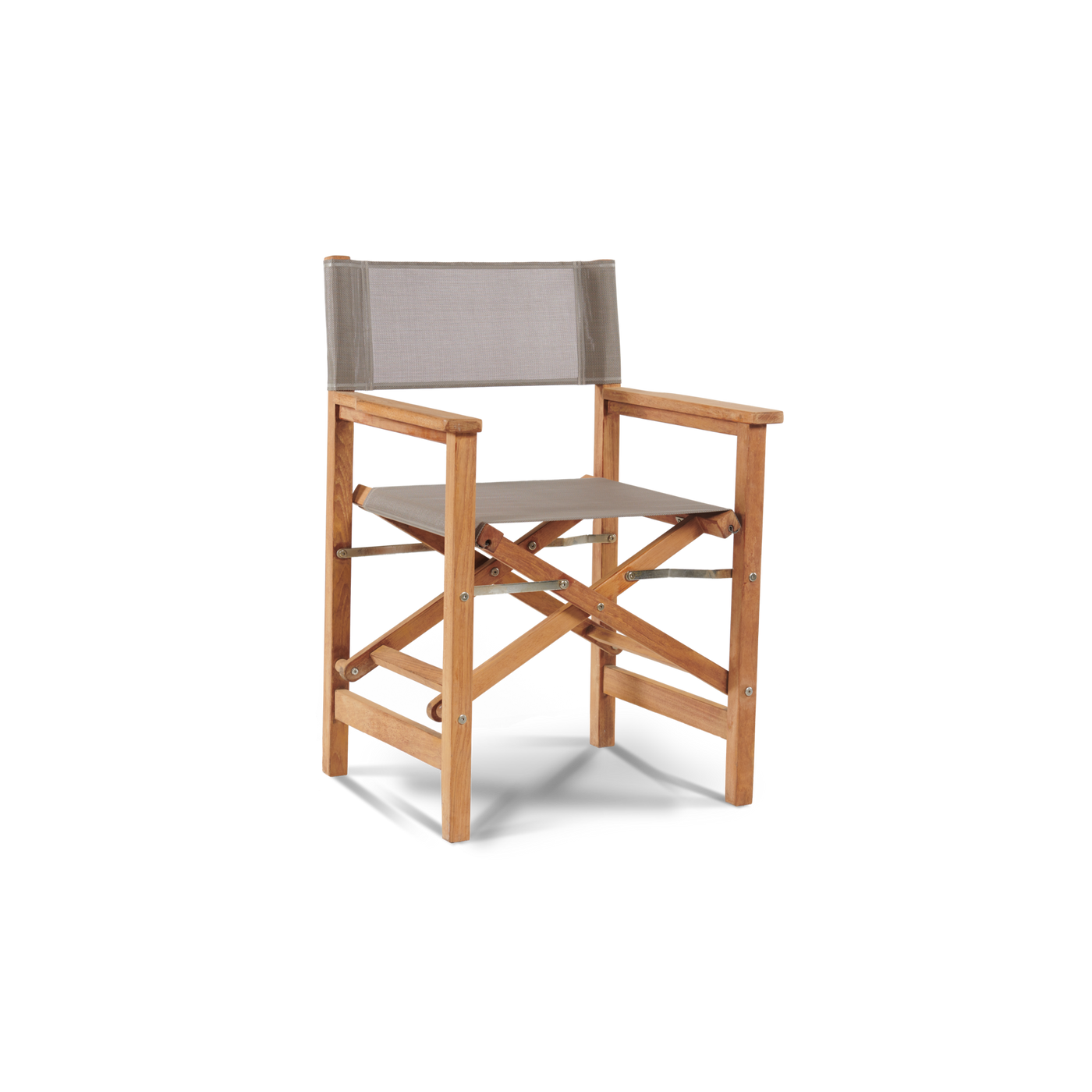 Del Ray 5-Piece Square Teak Outdoor Dining Set in Black with Folding Armchairs