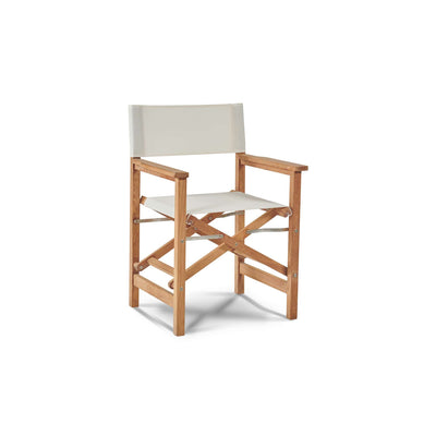 Del Ray 5-Piece Square Teak Outdoor Dining Set in Black with Folding Armchairs
