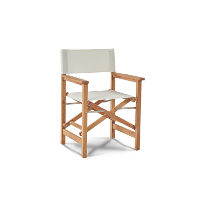 Del Ray 5-Piece Square Teak Outdoor Dining Set in Black with Folding Armchairs