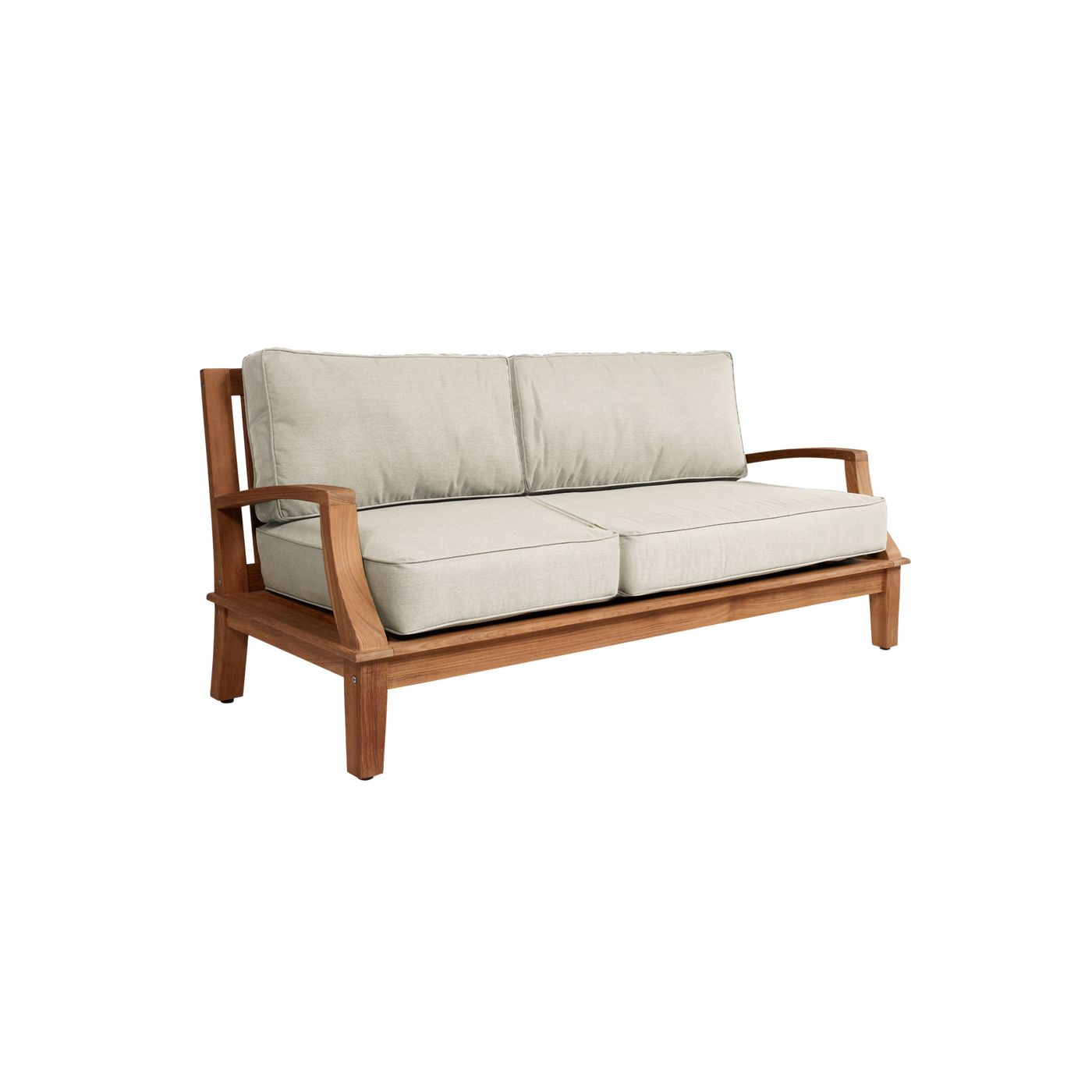 Grande 4-Piece Teak Outdoor Patio Deep Seating Set with Sunbrella® Canvas Cushion