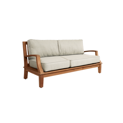 Grande 4-Piece Teak Outdoor Patio Deep Seating Set with Sunbrella® Canvas Cushion
