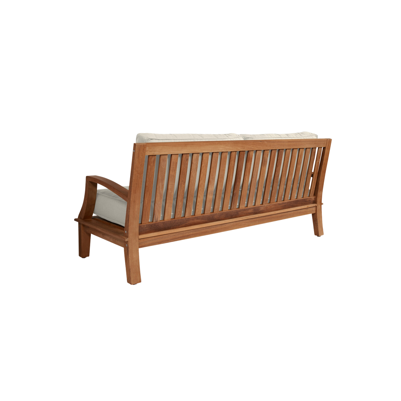Grande 4-Piece Teak Outdoor Patio Deep Seating Set with Sunbrella® Canvas Cushion