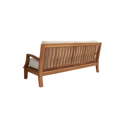 Grande 4-Piece Teak Outdoor Patio Deep Seating Set with Sunbrella® Canvas Cushion