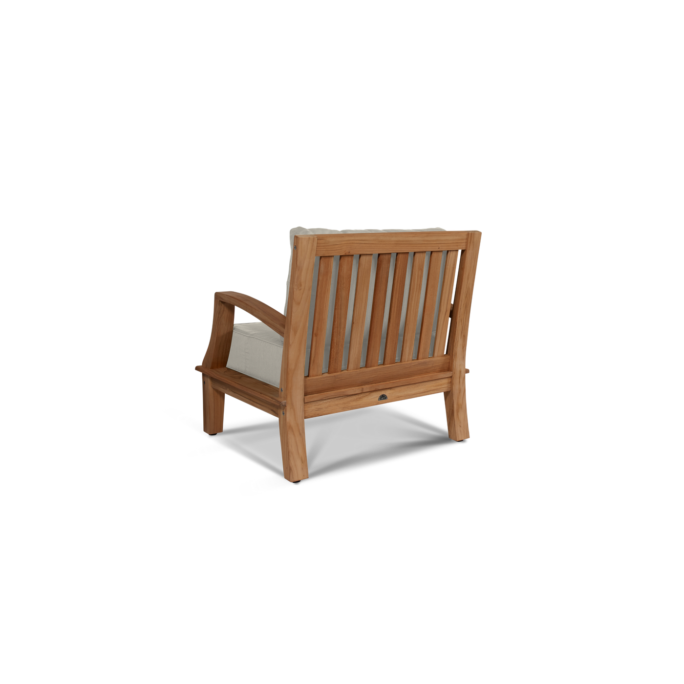 Grande 4-Piece Teak Outdoor Patio Deep Seating Set with Sunbrella® Canvas Cushion