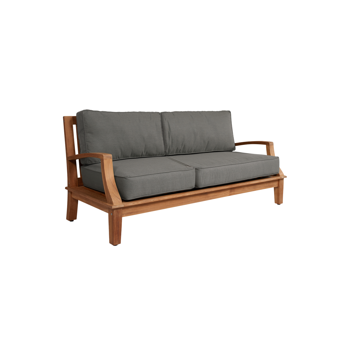 Grande 4-Piece Teak Outdoor Patio Deep Seating Set with Sunbrella® Canvas Cushion